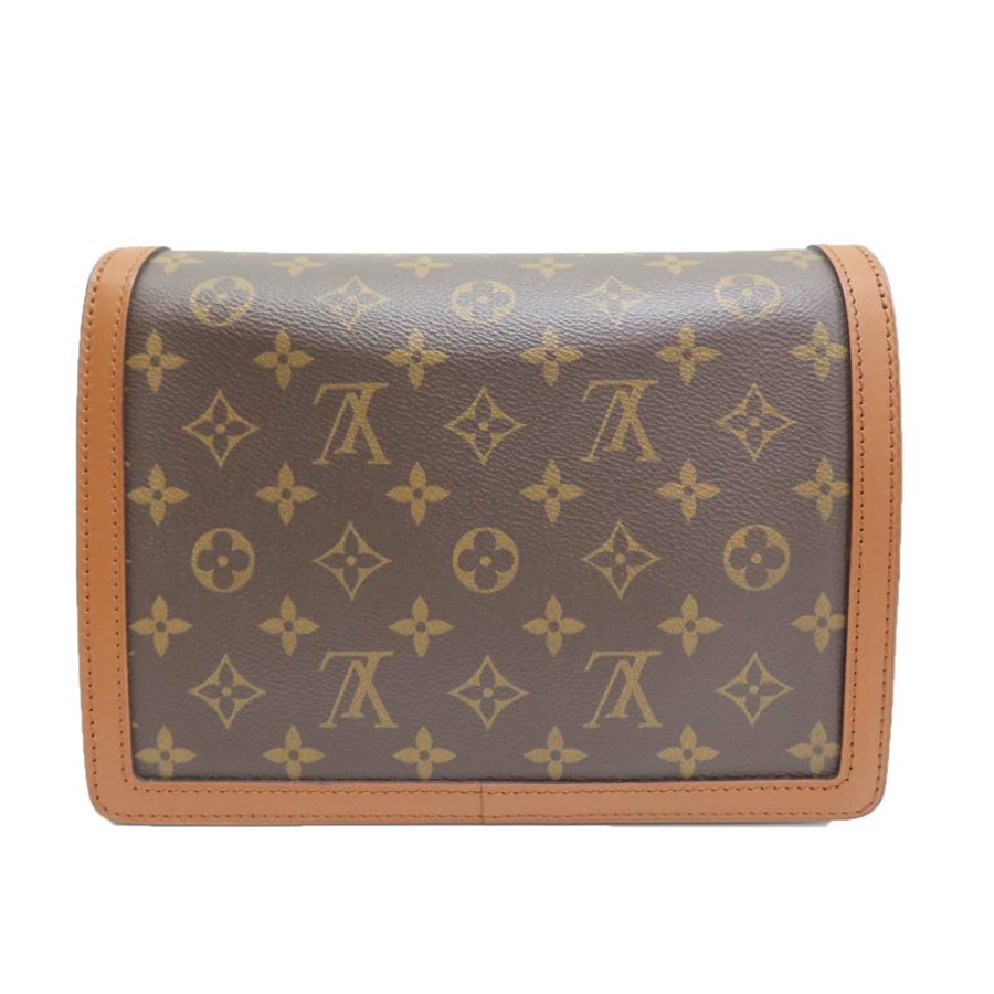 原棕花反面帆布 Dauphine MM 肩背【LOUIS VUITTON LV 路易威登】M45958-1