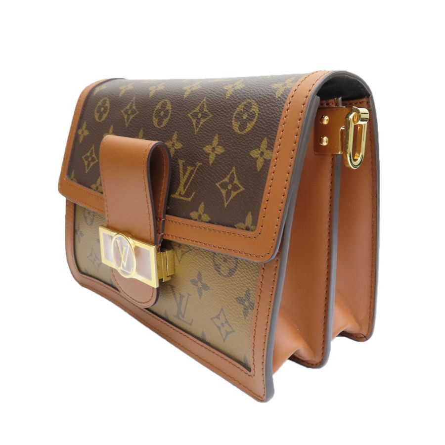 原棕花反面帆布 Dauphine MM 肩背【LOUIS VUITTON LV 路易威登】M45958-2
