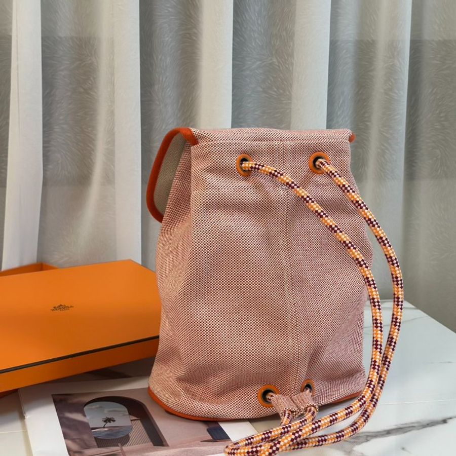 HERMES Les Cabanes後背包 - 橘-5