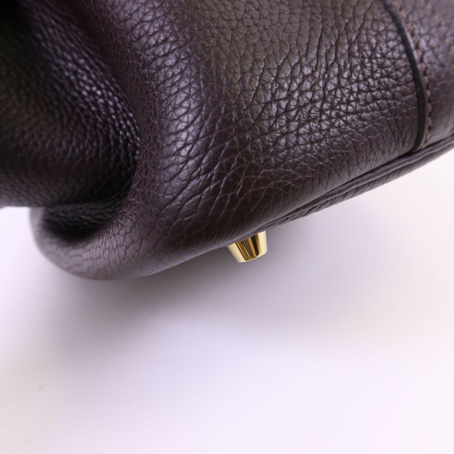 HERMES Clemence皮革Picotin PM金扣手挽袋-11