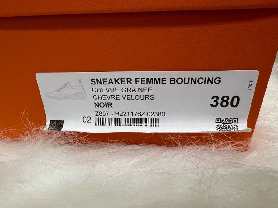 Hermes 愛馬仕bouncing 黑麂皮+黑皮革休閒鞋(9成新)-9