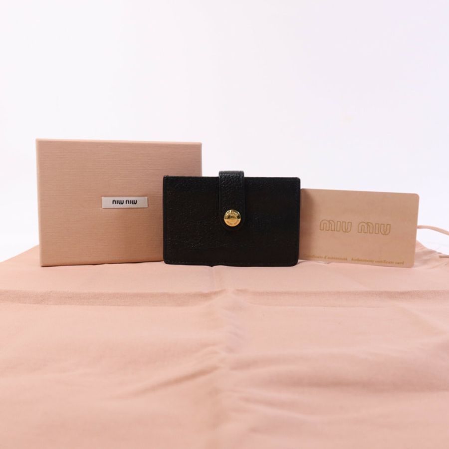 Miu Miu 牛皮皮革Card Case金扣卡片套-8