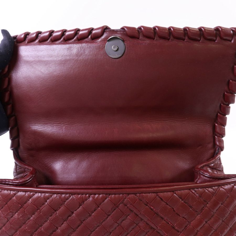 BOTTEGA VENETA 織紋皮革Shoulder Bag鏈帶肩背袋-13