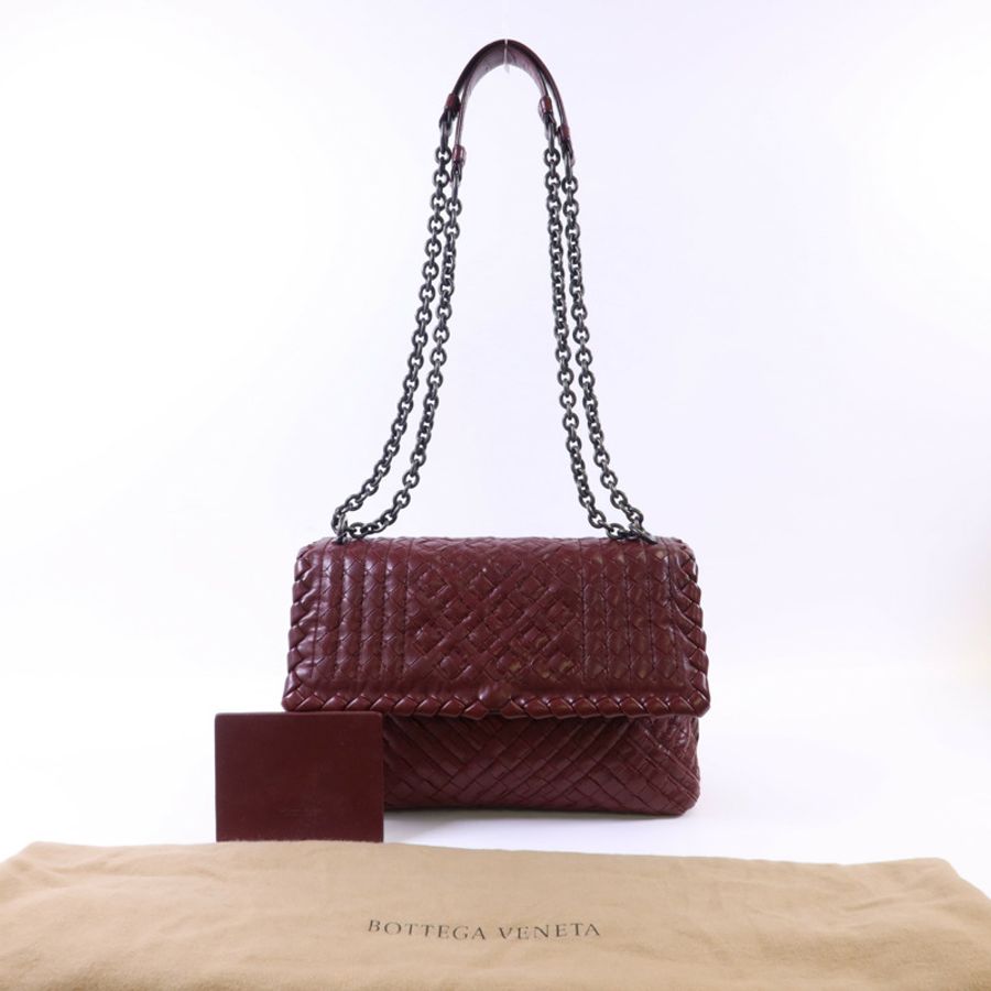 BOTTEGA VENETA 織紋皮革Shoulder Bag鏈帶肩背袋-29