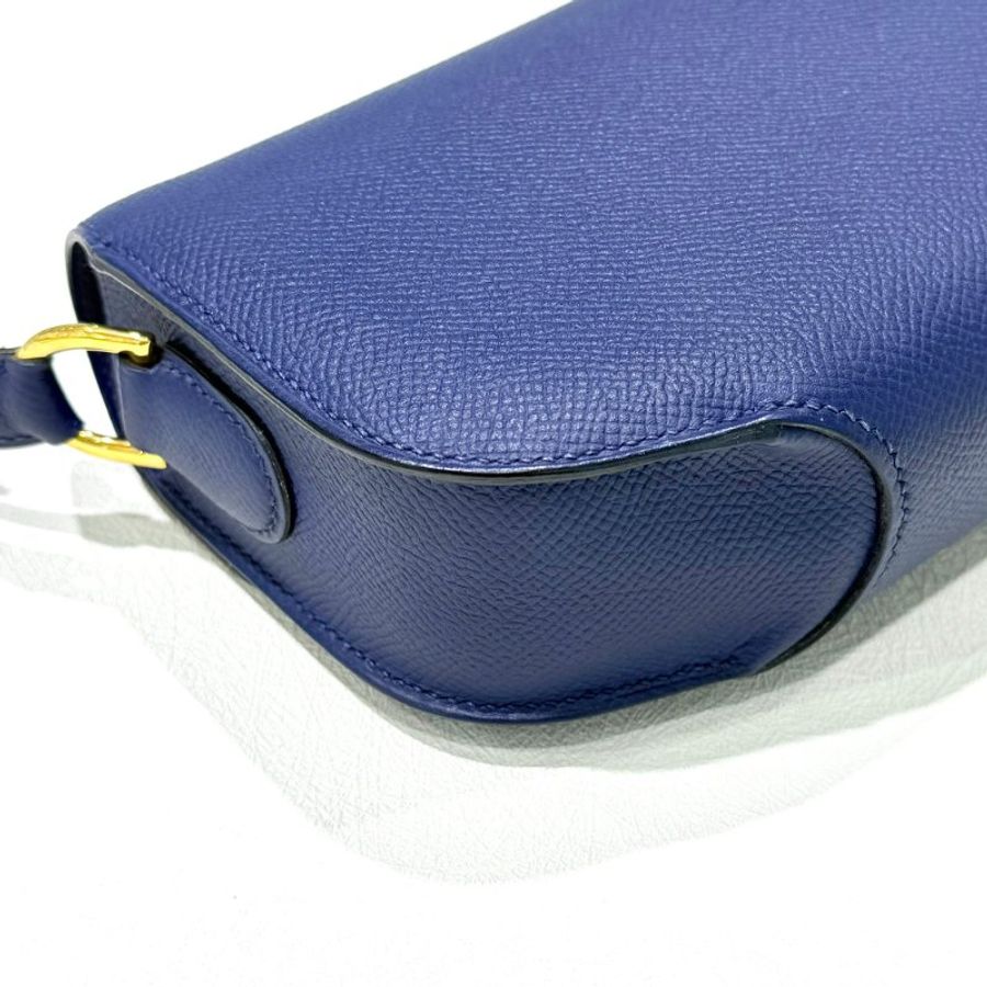 HERMES - 73藍Epsom mini Cherche Midi豬鼻斜背包-8