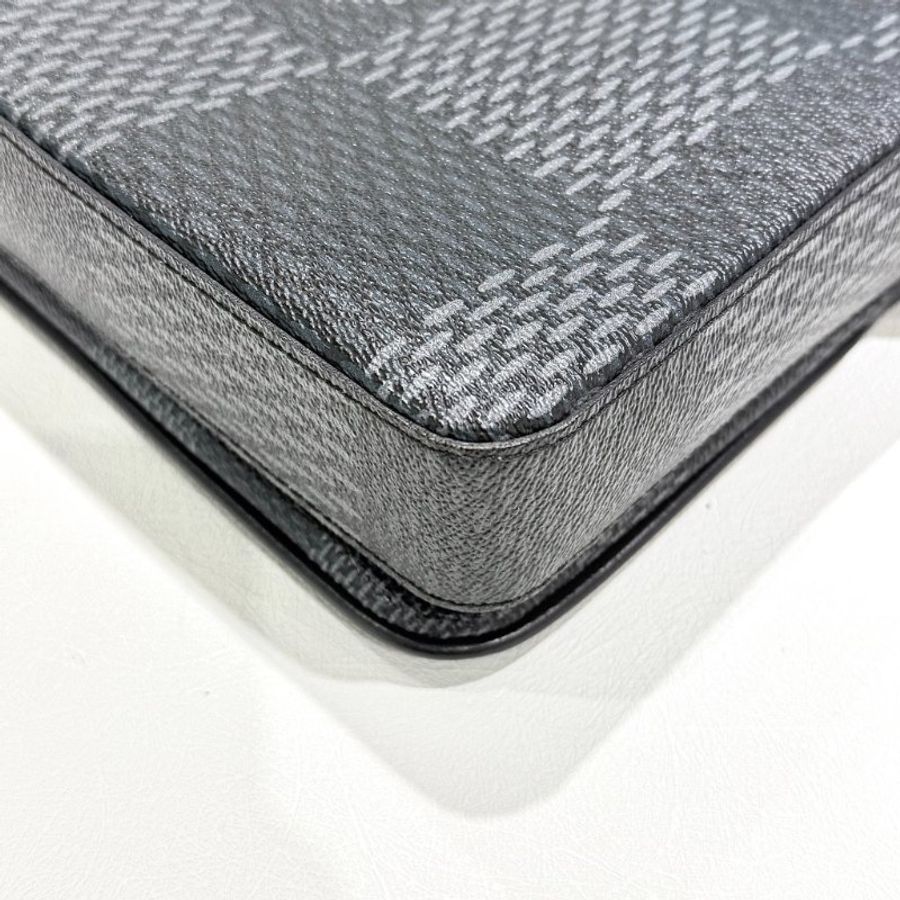 Louis Vuitton - 黑灰色棋盤格三合一郵差包-7
