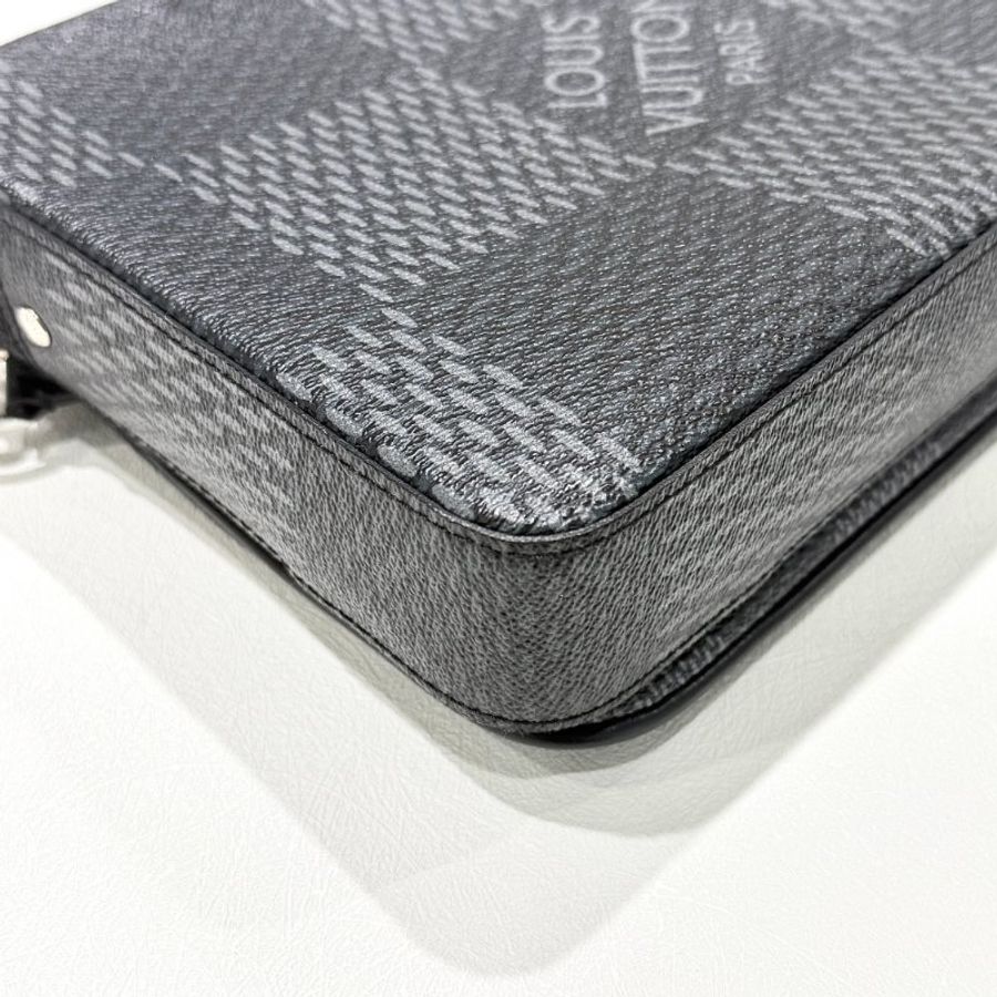Louis Vuitton - 黑灰色棋盤格三合一郵差包-8