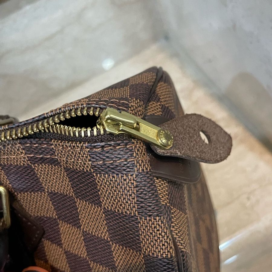 LV speedy 30 棋盤格  波士頓包 手提包-12
