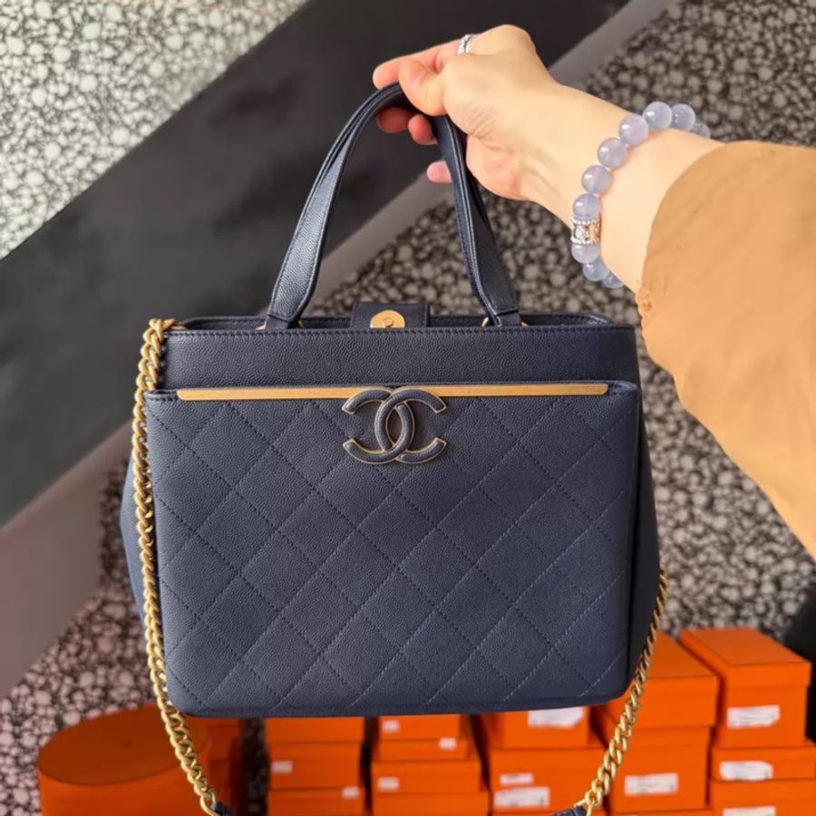 Chanel 荔枝皮小號tote26卡-0