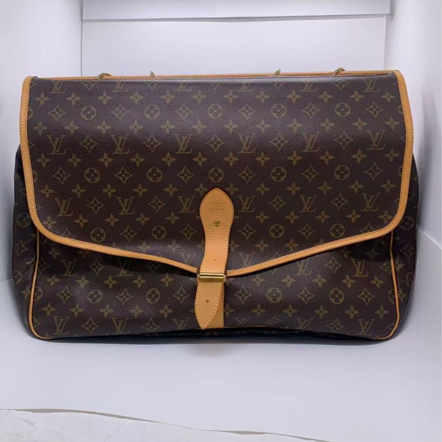 二手Lv狩獵手提包,Louis vuttion hunting bag,吊牌有R標記字母,配皮正常使用痕跡變色-1