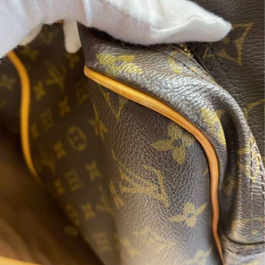 二手Lv狩獵手提包,Louis vuttion hunting bag,吊牌有R標記字母,配皮正常使用痕跡變色-11