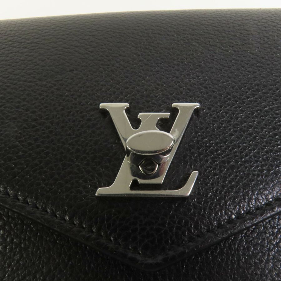 LOUIS VUITTON 牛皮皮革Mylockme銀扣鏈帶肩背袋-5