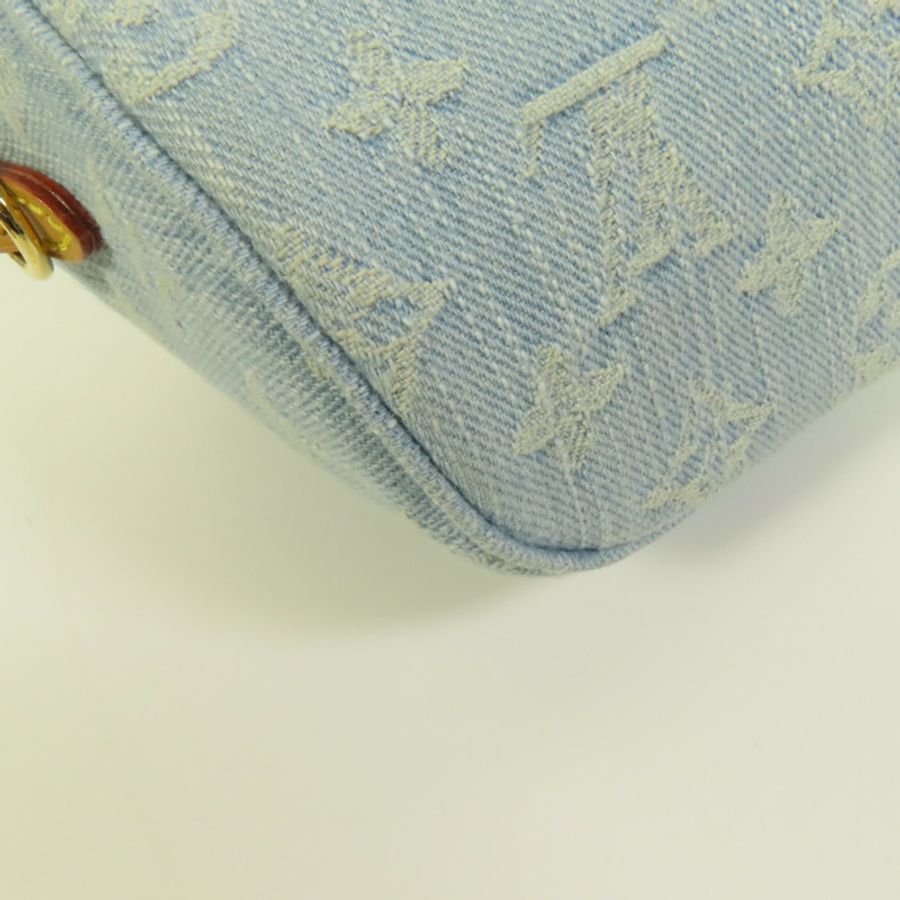LOUIS VUITTON Monogram Denim Mini Bumbag金扣手挽肩背兩用袋-11