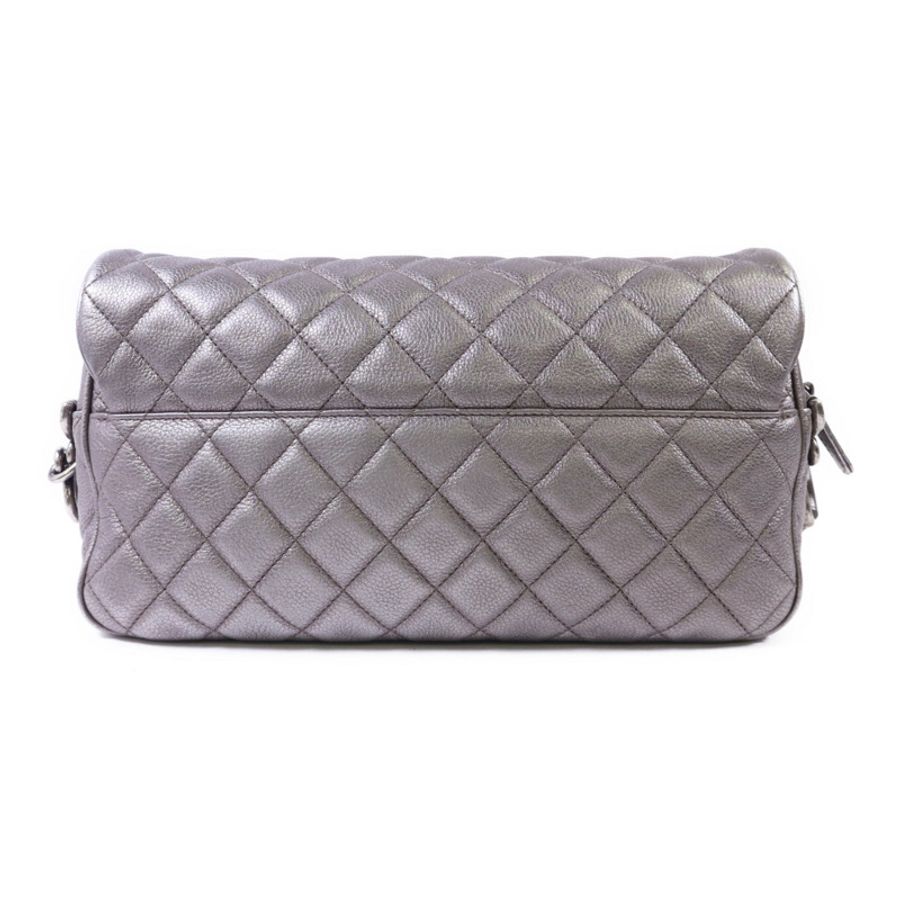 CHANEL 牛皮皮革Chain Shoulder銀扣鏈帶肩背袋-1