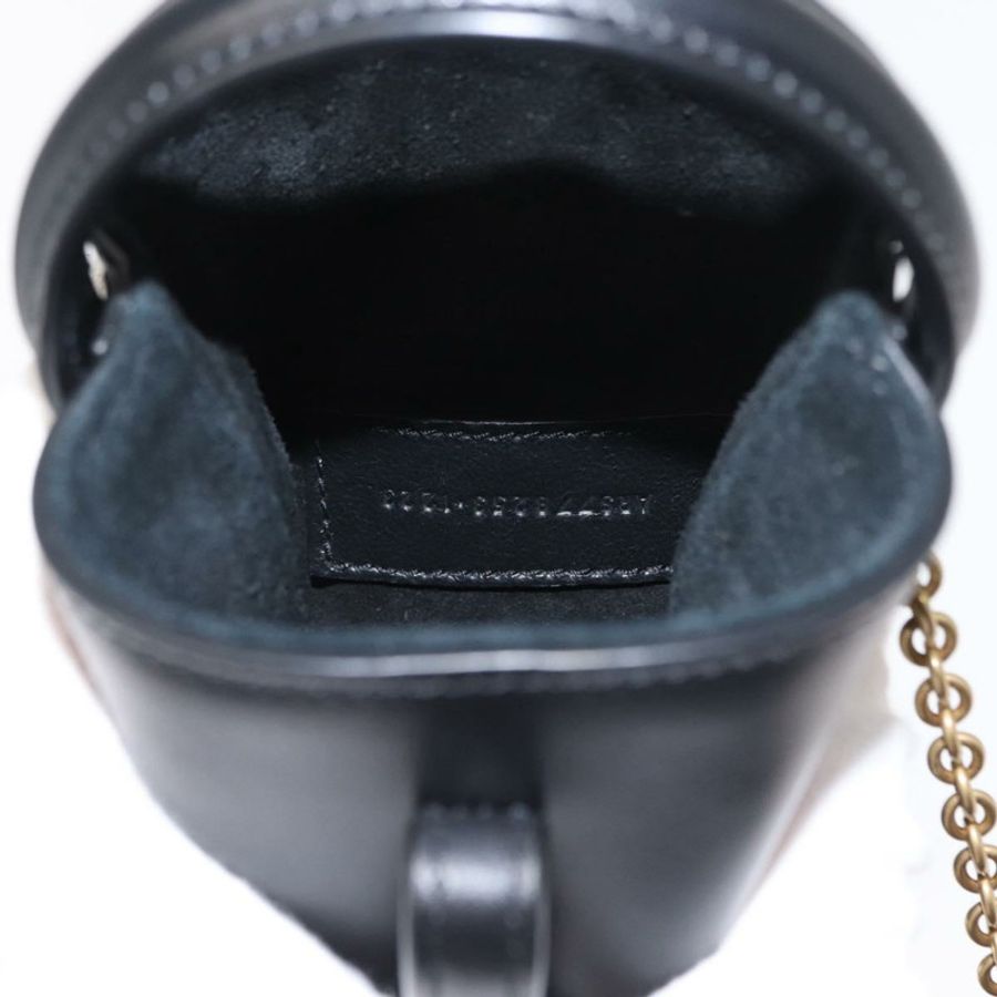 【日本直送】SAINT LAURENT 迷你手提包 皮革 黑色 金色 正品 154229SM-10