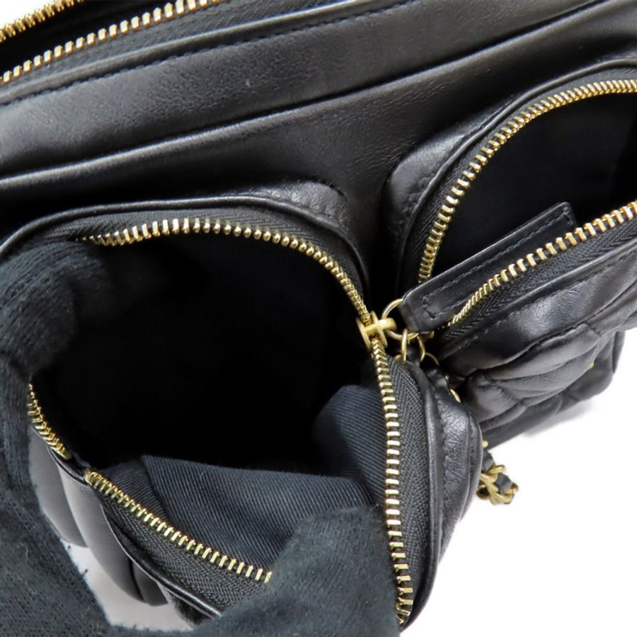 黑色 菱格紋羊皮 肩背包 金扣【CHANEL 香奈兒】 AS2923-7