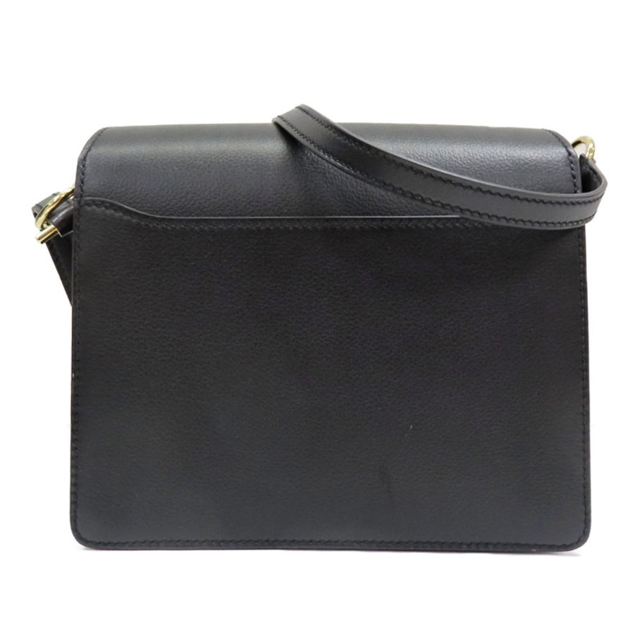 黑色 Evercolor牛皮 Mini Roulis 肩背包 銀扣 U刻【HERMES 愛馬仕】-1