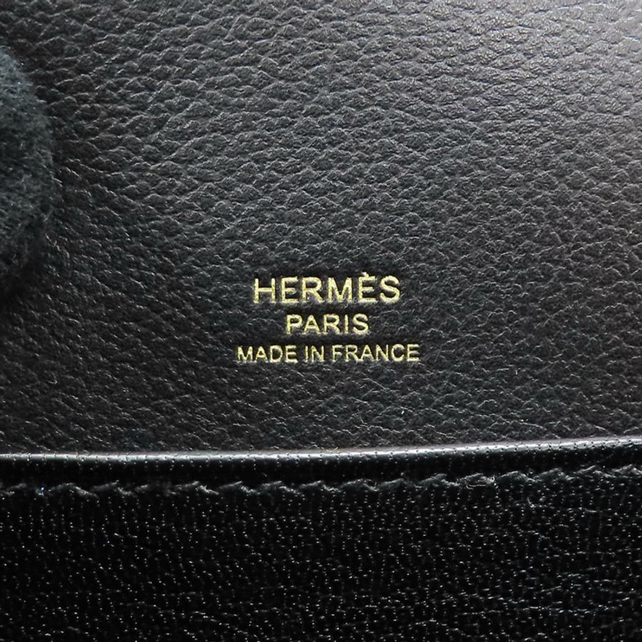 黑色 Evercolor牛皮 Mini Roulis 肩背包 銀扣 U刻【HERMES 愛馬仕】-5