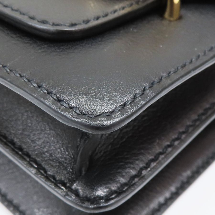 黑色 Evercolor牛皮 Mini Roulis 肩背包 銀扣 U刻【HERMES 愛馬仕】-9