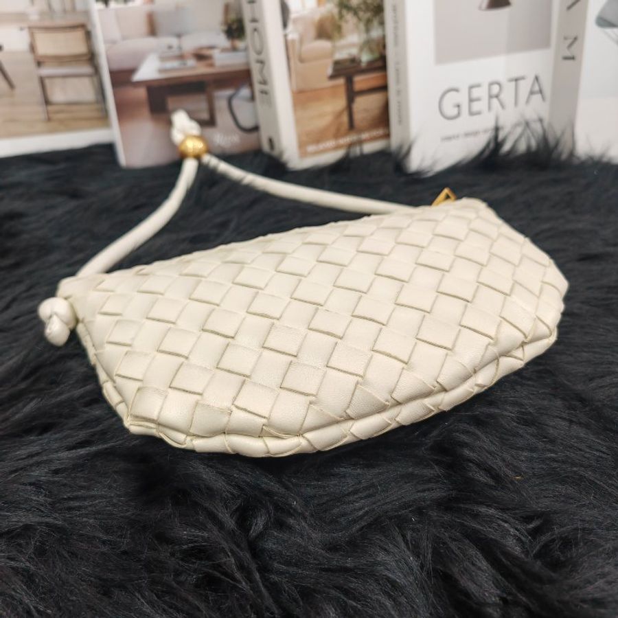 Bottega Veneta Turn系列 金球白色腋下包-2