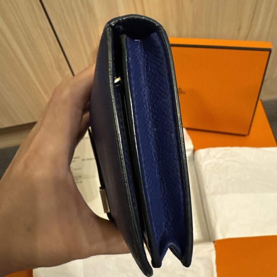 Hermes Bearn wallet 731236 電光藍長夾-12