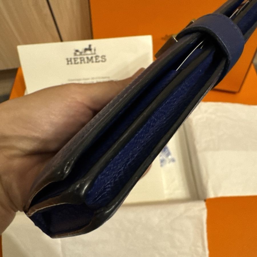 Hermes Bearn wallet 731236 電光藍長夾-14