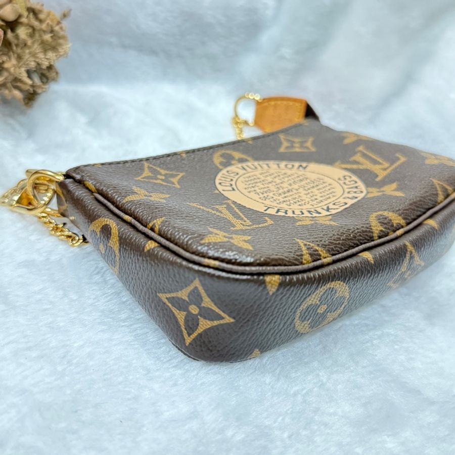 LV經典老花monogram圖騰麻將包 印花 小包 郵戳 塗鴉-8