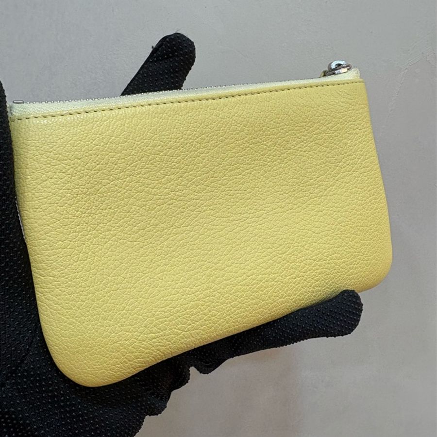 香奈兒 chanel 黃色琺瑯一字零錢包-2