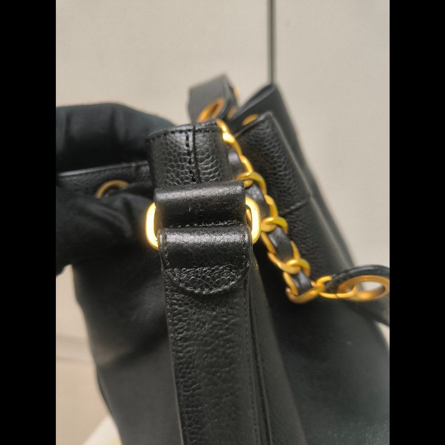 【8成新】㊣✨CHANEL✨(附防塵袋)香奈兒 老香 小香 雙C 黑金 雷標 牛皮 金球 托特包 肩背包 水桶包/二手包/二手精品🌳二手樹屋🌳-15