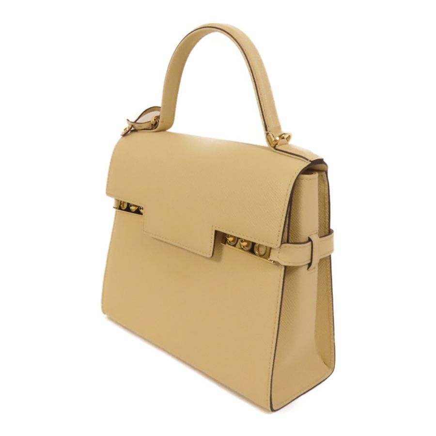 Delvaux 牛皮皮革Tempete PM金扣手挽肩背兩用袋-2