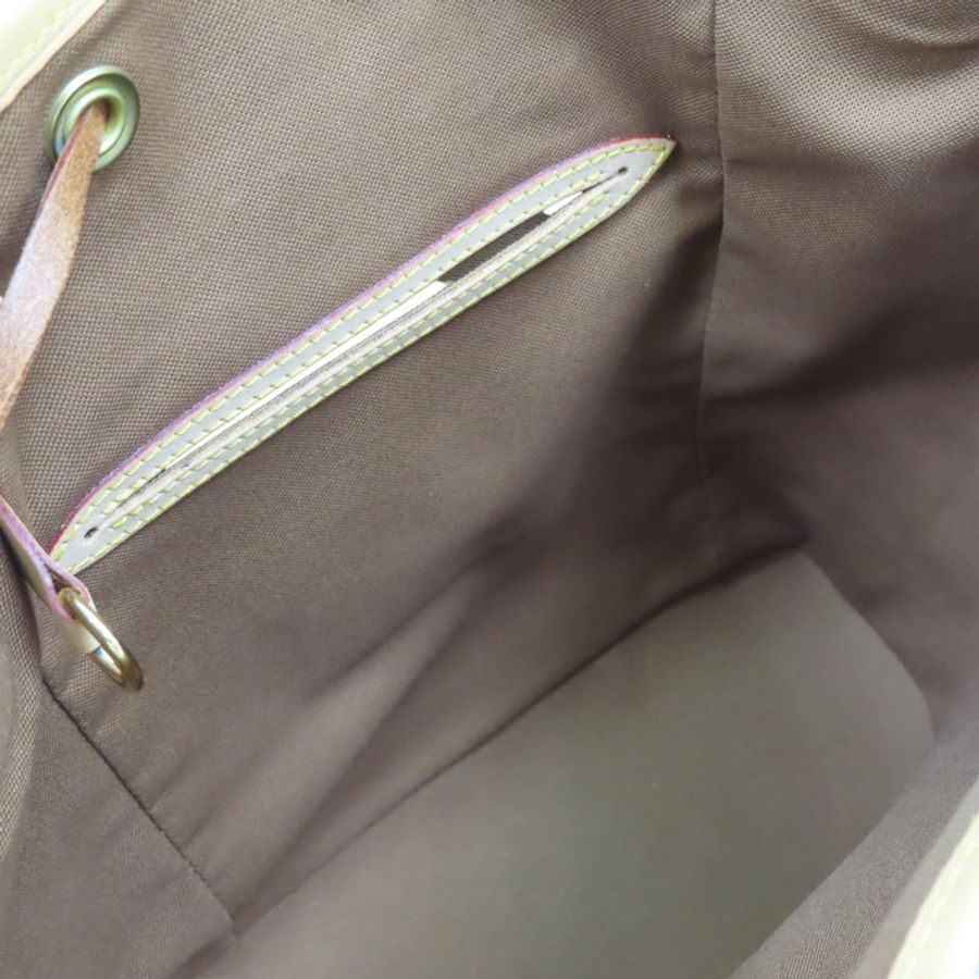 棕色 原花帆布 Montsouris MM 後背包【LOUIS VUITTON LV 路易威登】 M51136-5