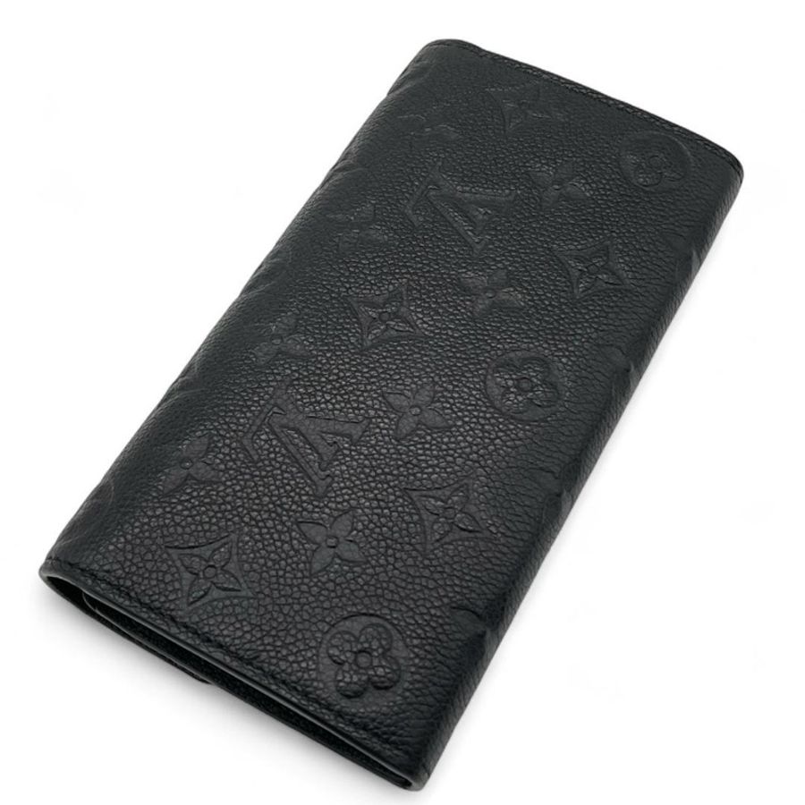 🌷LouisVuitton 黑色壓紋長夾錢包 ｜經典花紋✦fufu style 精品✦ 氣質款｜-1
