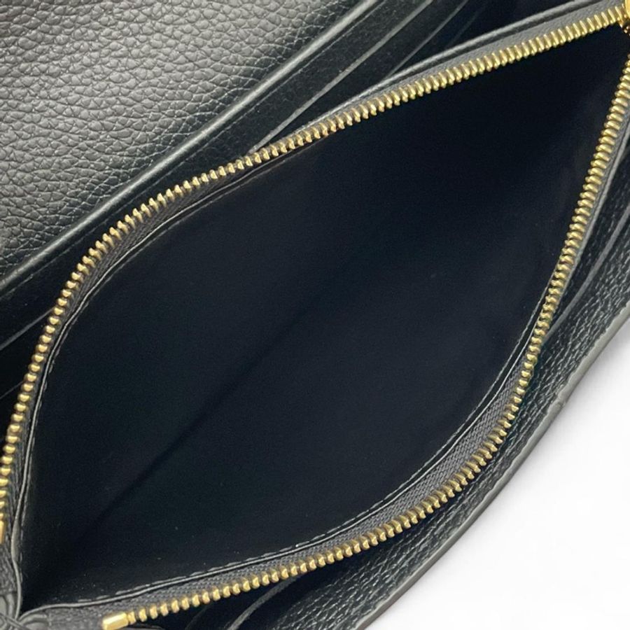 🌷LouisVuitton 黑色壓紋長夾錢包 ｜經典花紋✦fufu style 精品✦ 氣質款｜-3