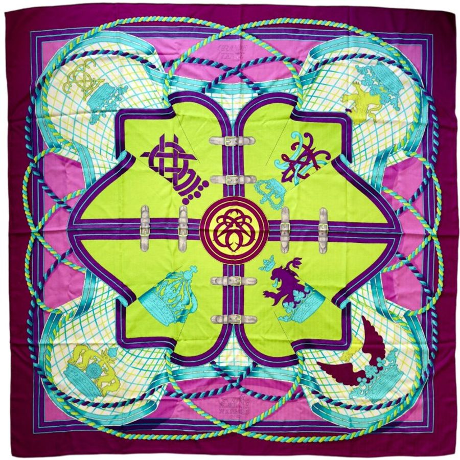 HERMES Grande Tenue shawl 140 羊絨 圍巾-0