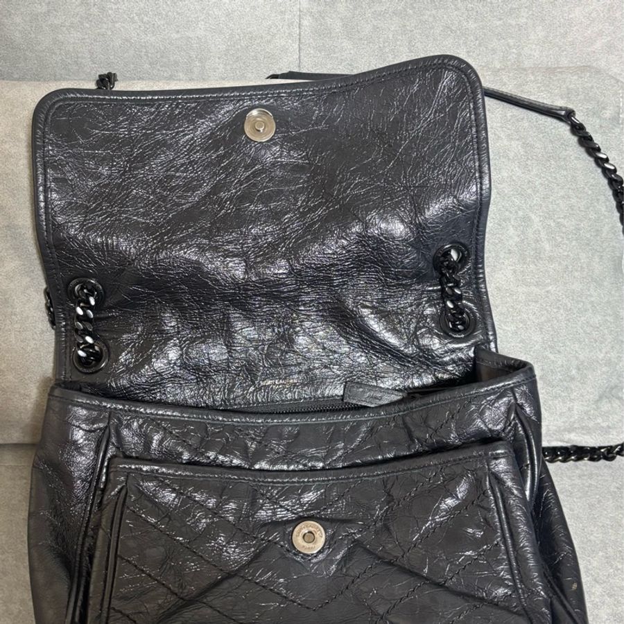 割愛-Saint Laurent✨YSL niki中號全黑-17