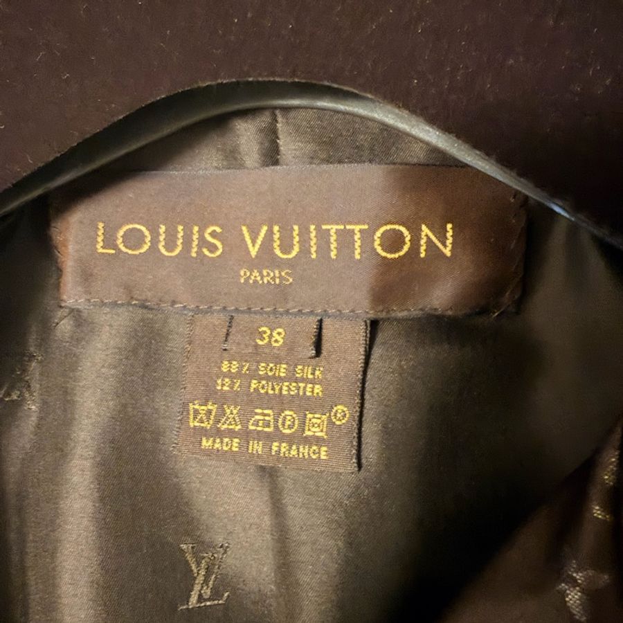 🍒 歡迎聊聊（甜甜價給您）Louis Vuitton Monogram 絲質風衣大衣／腰帶款/法國製2F251226-1-6