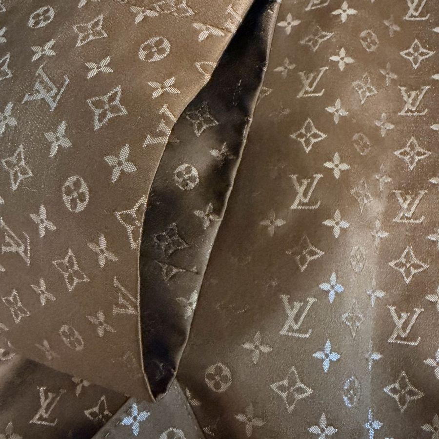 🍒 歡迎聊聊（甜甜價給您）Louis Vuitton Monogram 絲質風衣大衣／腰帶款/法國製2F251226-1-8