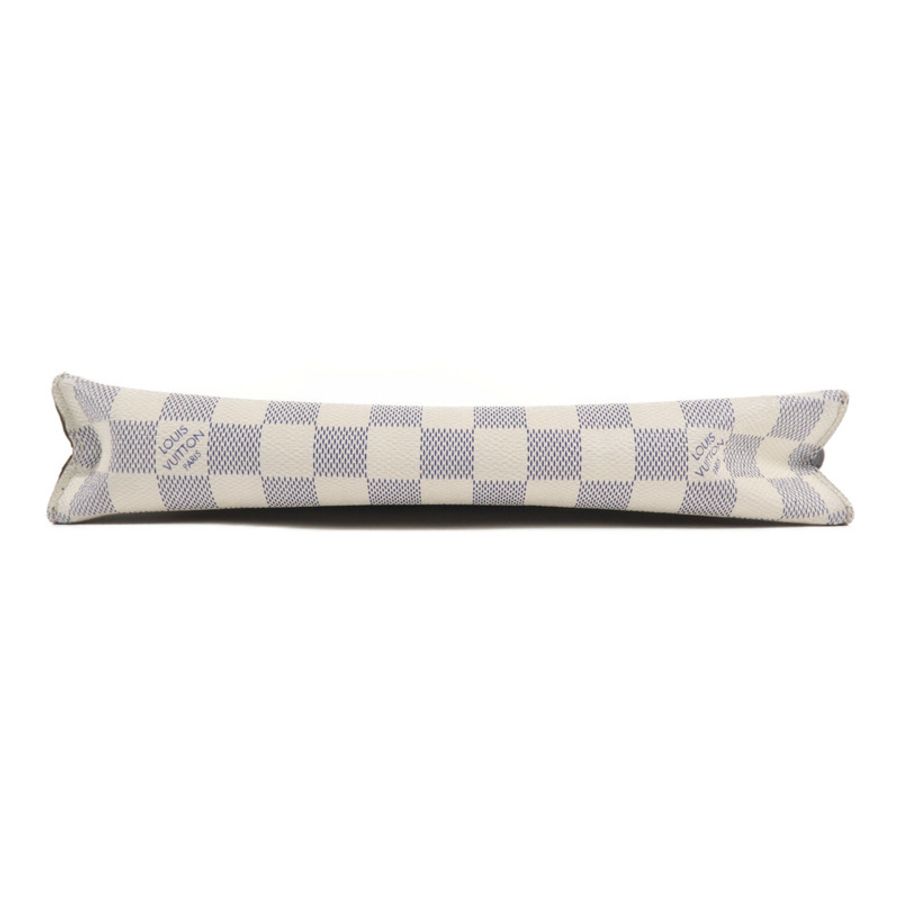 LOUIS VUITTON Damier Azur Pochette Voyage Clutch銀扣手拿包-3