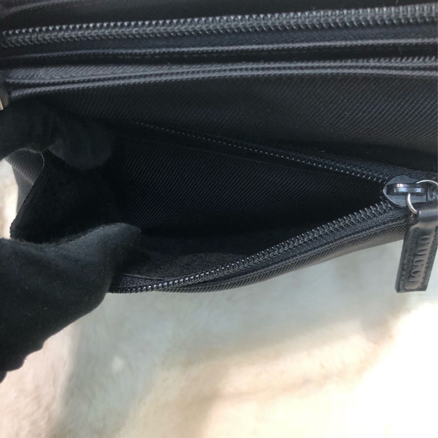 Gucci Bamboo黑色布手提袋 X437-14
