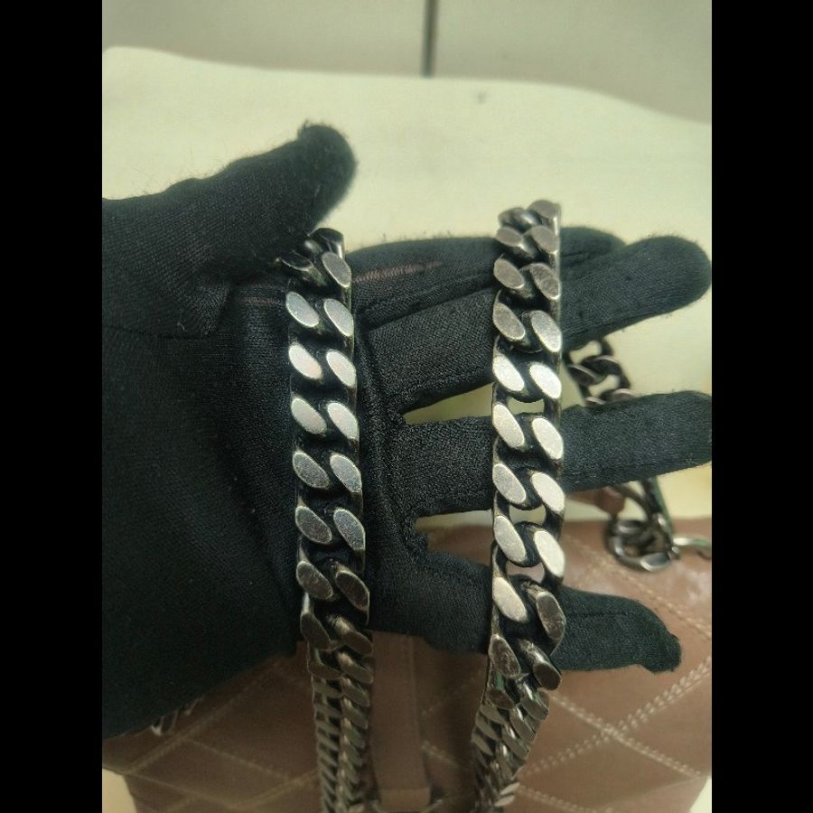 【8成新】㊣✨YSL✨SAINT LAURENT 聖羅蘭 奶茶色 菱格紋 牛皮 掀蓋 仿舊銀 學院包 鏈條包 信封包 肩背包 斜背包 手提包/二手包/保證正品🌳二手樹屋🌳-26