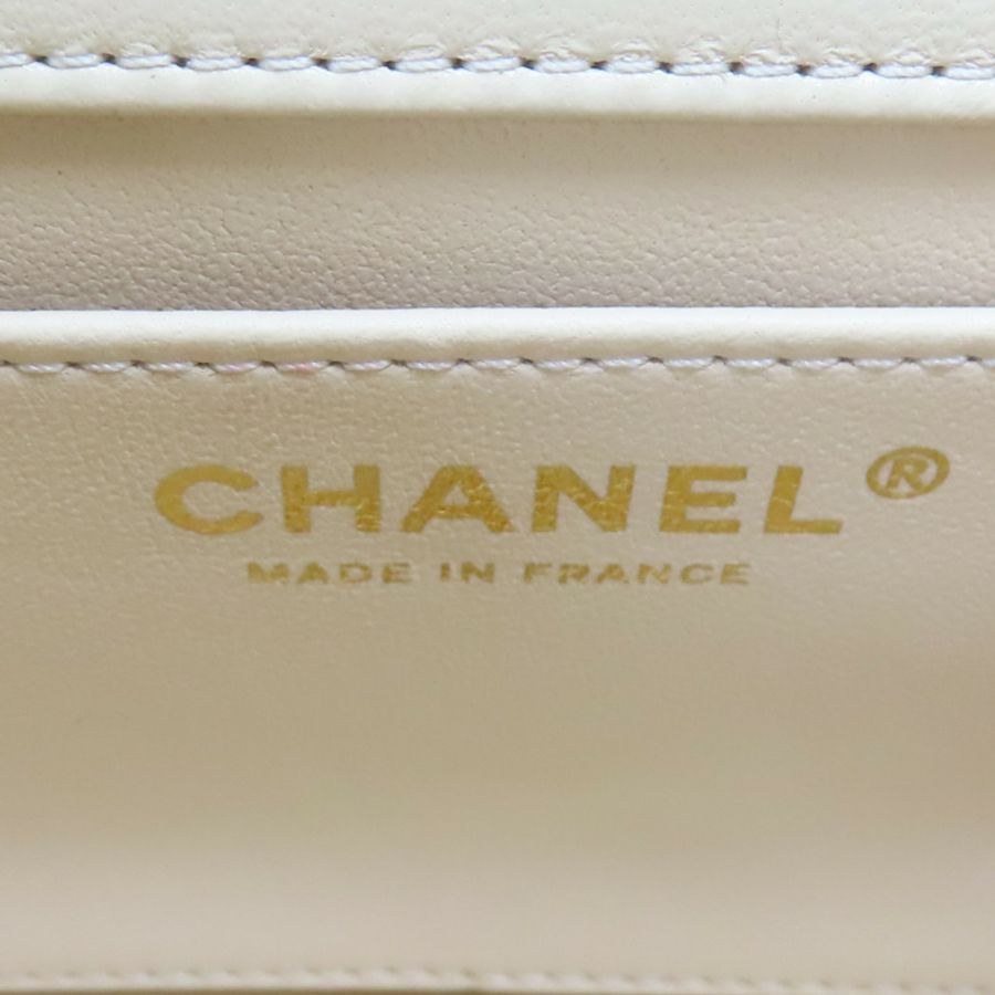 米白色菱格紋 羊皮 Heart Crush Mini Flap 肩背 AS3829【CHANEL 香奈兒】 AS3829-7