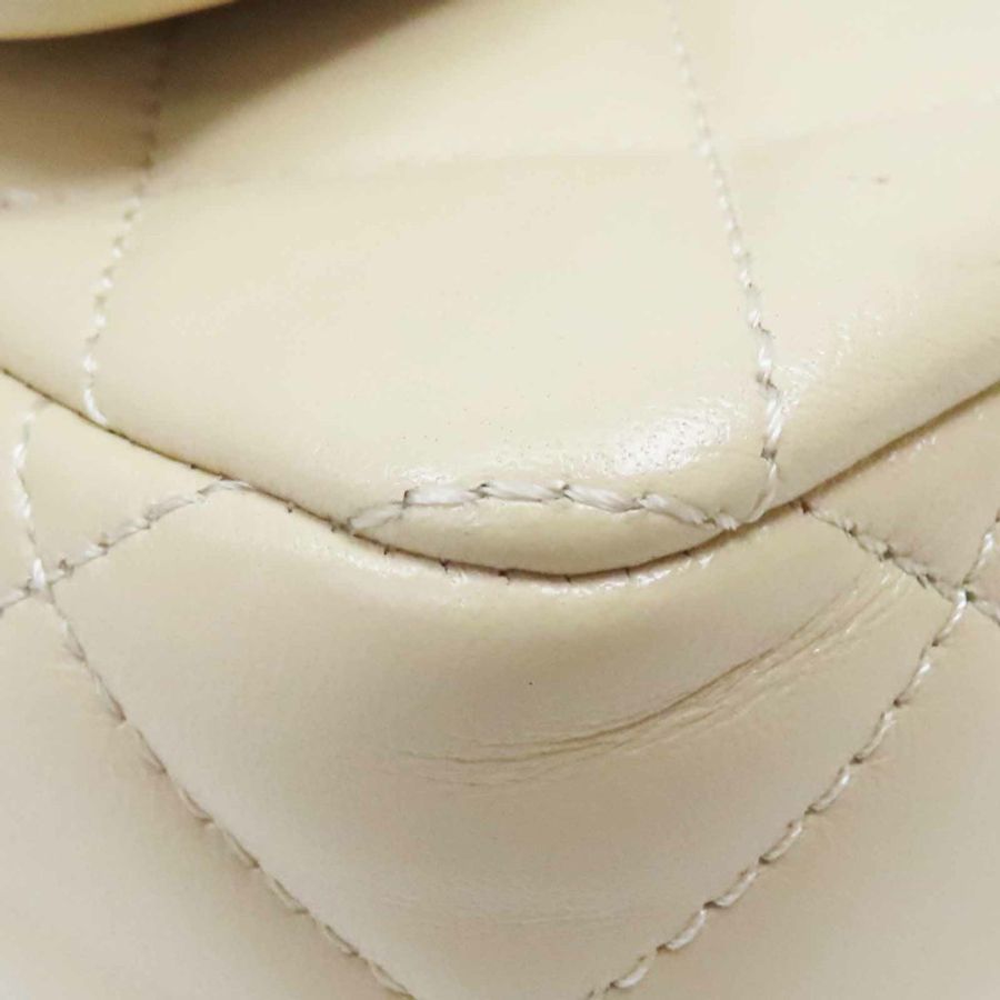 米白色菱格紋 羊皮 Heart Crush Mini Flap 肩背 AS3829【CHANEL 香奈兒】 AS3829-14