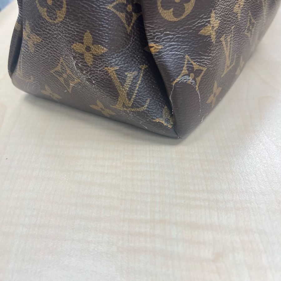 LOUIS VUITTON LV 棕色 紅色 原花 PALLAS 兩用包#價格直接買原廠揹帶都划算#-29