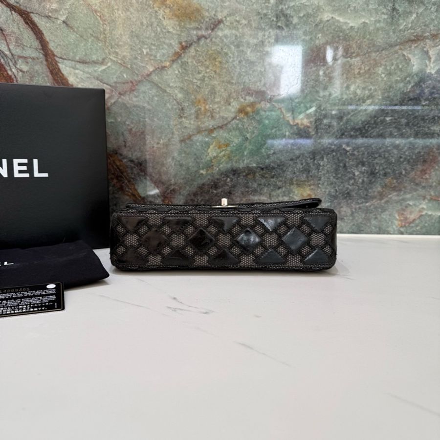 Chanel • Cf 25 稀有鏤空蕾絲拼皮 中號翻蓋包-4