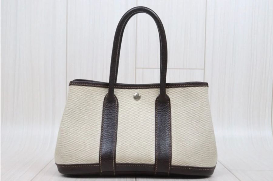 「JL精品代購」9新 Hermes 愛馬仕 Garden Party Neo 23 黑白熊貓 Mini花園 帆布-3