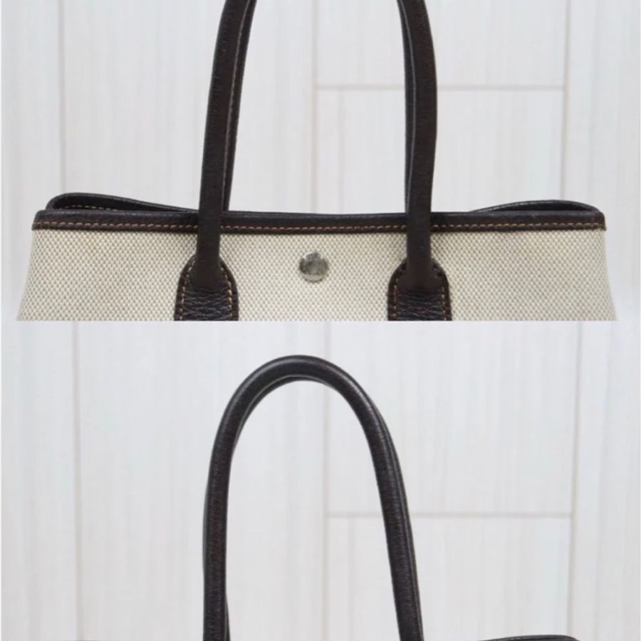 「JL精品代購」9新 Hermes 愛馬仕 Garden Party Neo 23 黑白熊貓 Mini花園 帆布-5