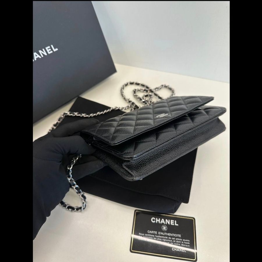 Chanel woc 荔枝牛皮銀扣 全新-4