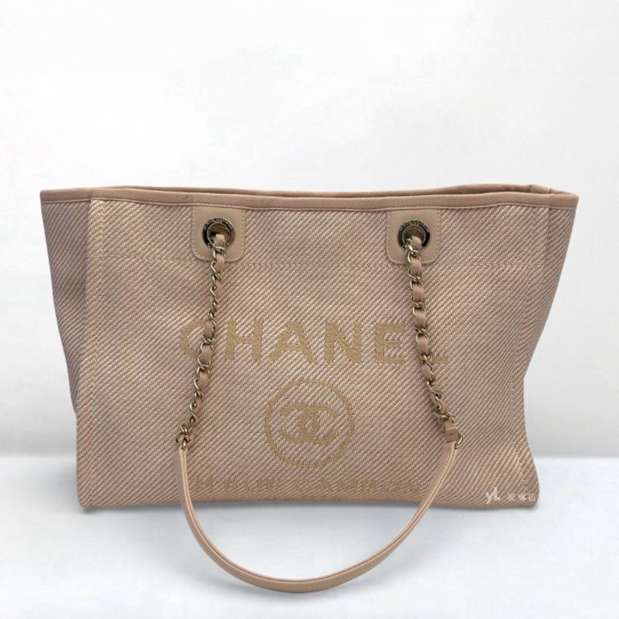 CHANEL DUSTBAG粉色中號沙灘包-1