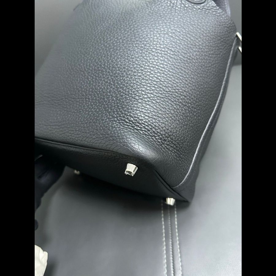 Hermes picotin 18 黑銀-9