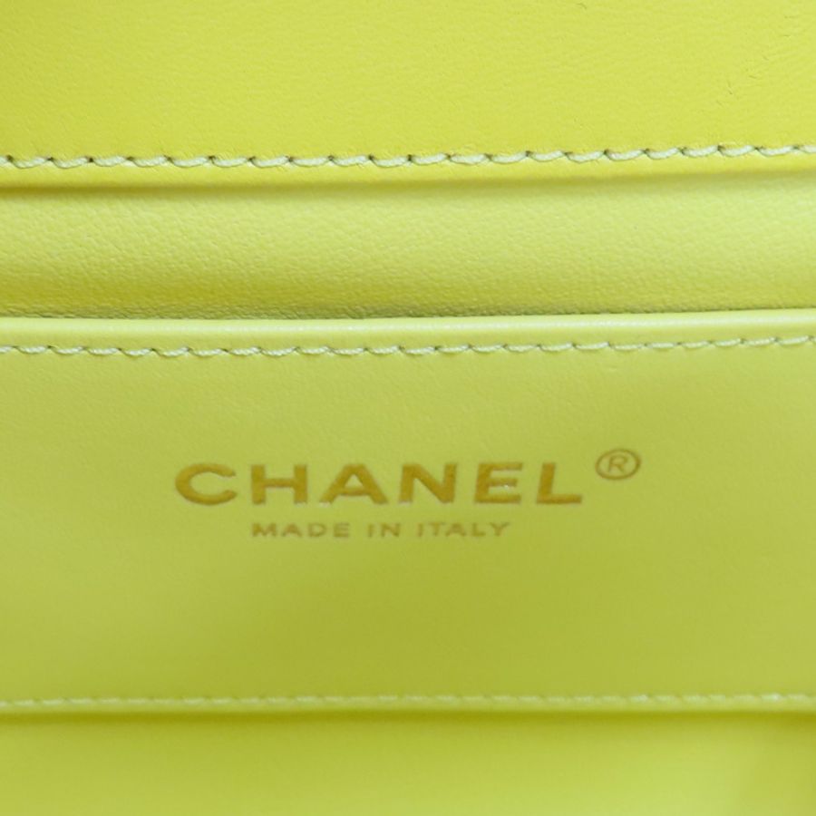 黄色 菱格紋 牛皮 Paris Monaco 肩背包【CHANEL 香奈兒】-6